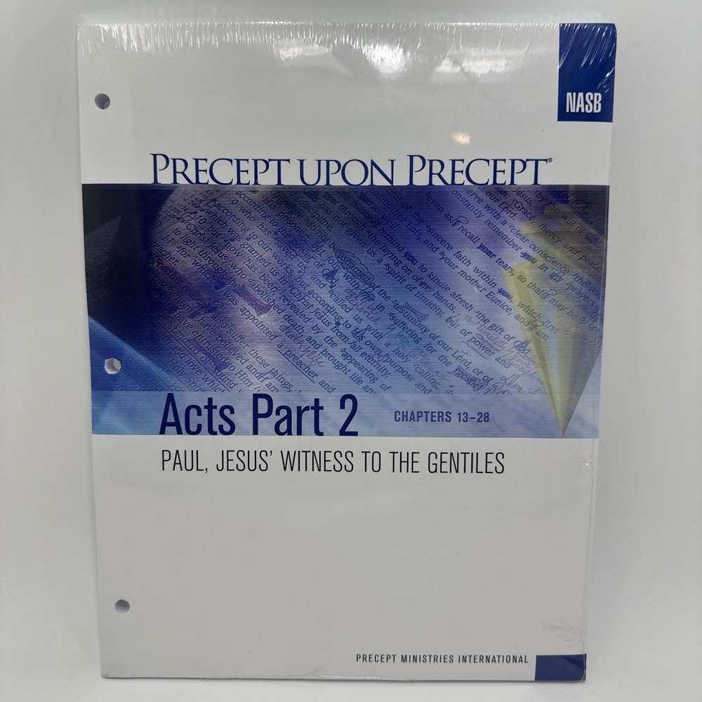 Precept Upon Precept Acts Part 2 NASB Study Workbook Witness to Gentiles NEW